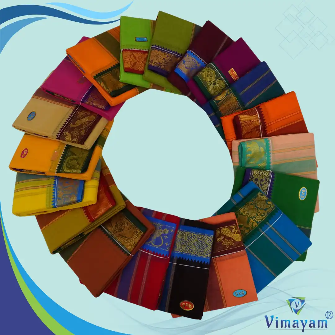 DOUBLE COLOUR BORDER DHOTI – COLOUR DHOTIES | Vimayam Dhoties